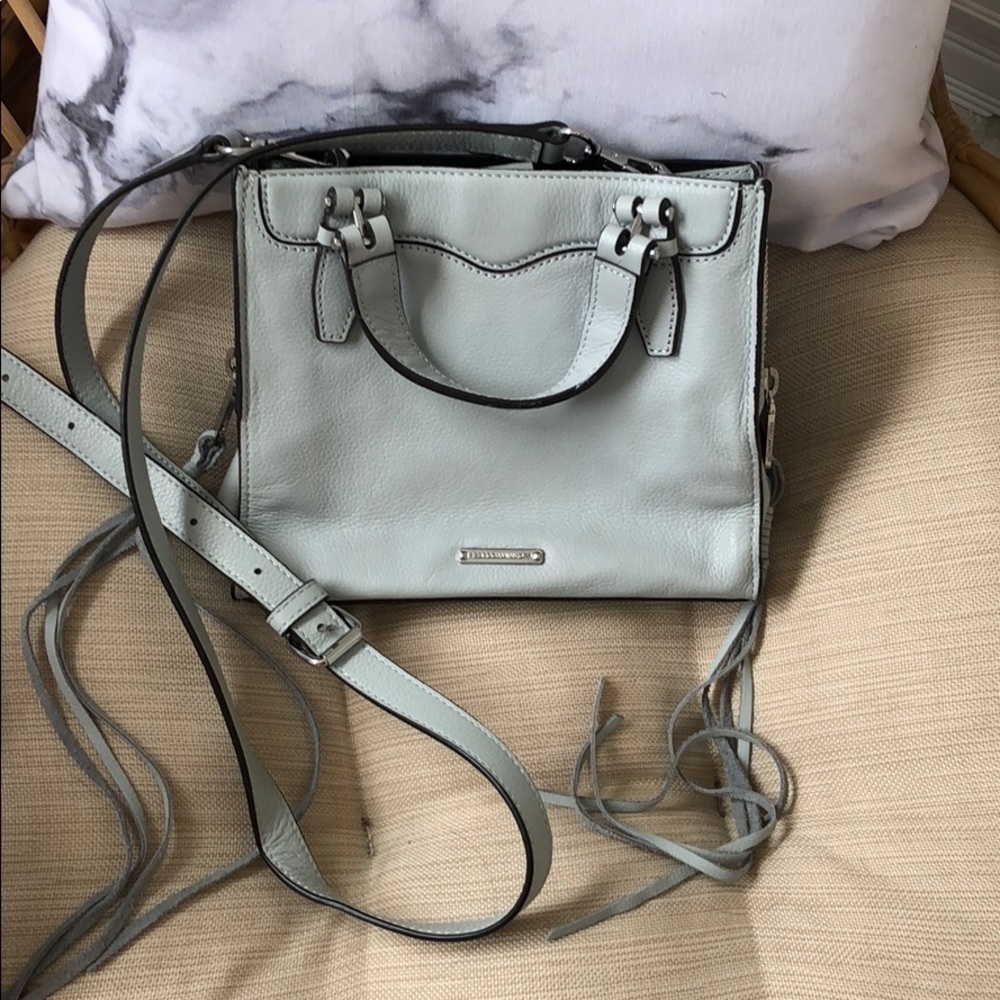 Rebecca Minkoff light blue leather crossbody bag